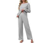 CheChury Completo Tuta Donna in Maglia Donna Maglia e Pantaloni Completo Sportiva Pantaloni Set di 2 Pezzi Maglioni Calda Maniche Lunghe Pigiama Abbigliamento Lounge Activewear Comodo Autunno
