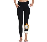 CheChury Donna Leggings Invernali Pantaloni Termici Donna Pantaloni in Pile Leggings Lunghi Pantaloni Sportivi Caldi Pantaloni de Tuta Basic Casuals Vita Alta Pantaloni con Tasches Autunno e Inverno