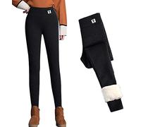 CheChury Leggings Termici da Donna Collant con Interno in Pile Donna Sport Pantaloni Casual Caldi Elasticizzato Collant a Vita Alta Autunno e Inverno Pantaloni Jogger in Pile Pantaloni de Tuta