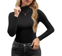 CheChury Maglione Donna Maglia a Dolcevita a Manica Lunga Pullover Maglioni Collo Alto Elegante Termica Lavorato a Maglia Invernale Casual di Base Lupetto Leggero Maglione Felpa Top Slim Fit Basic
