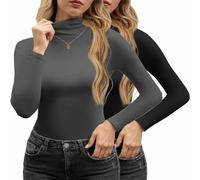 CheChury Maglione Donna Maglia a Dolcevita a Manica Lunga Pullover Maglioni Collo Alto Elegante Termica Lavorato a Maglia Invernale Casual di Base Lupetto Leggero Maglione Felpa Top Slim Fit Basic