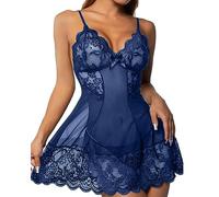 CheChury Negligee Sexy Babydoll Lingerie Sexy Intimo Donna Biancheria Intima Confortevole Stile-Anteriore Aperto Grande Size Pizzo Lace Lingerie Trasparente Aperto G-Stringa