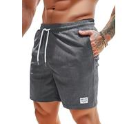 CheChury Pantlaoncini Uomo Pantaloni Corti Uomo Estivi in Velluto a Coste Casual Leggeri Pantaloncini Comodo Tinta Untia Shorts Pantalone Corto con Tasche e Coulisse Lavoro Sportivi Pantaloni