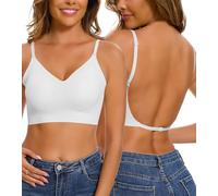 CheChury Reggiseno Senza Ferretto Donna Reggiseni Senza Cuciture Scollo a V Push Up Reggiseno Basic Comodo Imbottito Reggiseni Senza Cuciture Scollo a V Push Up Reggiseno Basic Cuciture Reggiseno