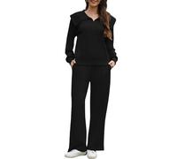 CheChury Tuta da Donna Completi Tuta da Ginnastica Due Pezzi Pullover Felpa Casual Casa Pigiama Set Sportswear a Zipper e Pantaloni Lunghi Morbida Sportwear Comoda Yoga Jogging Primavera Autunno