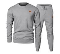 CheChury Tuta Uomo Completa Tuta da Ginnastica Uomo Invernale 2 Pezzi Maglia Felpa e Pantaloni Set