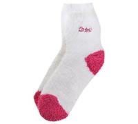 Checi Futfriend Moisturizing Socks, Closed Toe, Pink and White by Checi