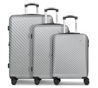 Check.In Paradise 2.0 4 ruote Set di valigie 3 pezzi con piega di espansione color argento