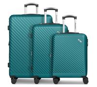 Check.In Paradise 2.0 4 ruote Set di valigie 3 pezzi con piega di espansione verde
