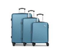 Check.In Paradise 2.0 4 ruote Set di valigie 3 pezzi con piega di espansione blu