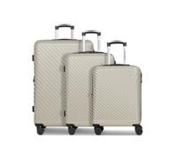 Check.In Paradise 2.0 4 ruote Set di valigie 3 pezzi con piega di espansione beige