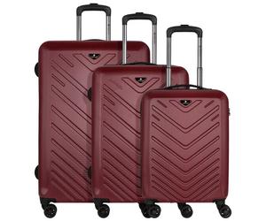Check.In Set di valigie a 4 ruote Milano 3 pz. rosso