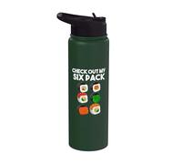 Check Out My Six Pack Divertente Allenamento SushiGym Stainless Steel Insulated Water Bottle