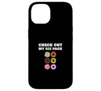 Check Out My Six Pack Funny Donut for Gym Workout Custodia per iPhone 14