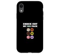 Check Out My Six Pack Funny Donut for Gym Workout Custodia per iPhone XR
