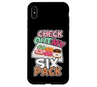 Check Out My Six Pack Funny Gym Food Dessert Donut Amante Custodia per iPhone XS Max