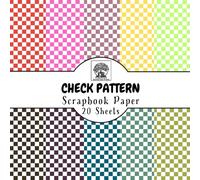 Check Pattern Scrapbook Paper: 20 Double-Sided Sheets for Scrapbooking, Junk Journals, Card Making, Decoupage, Origami, Paper Crafts, DIY Projects and Mixed Media