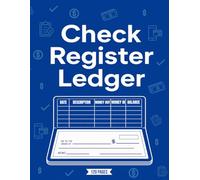 Check Register Ledge: Simple Checkbook Register for Personal Finance, Expense Tracker & Balance Log Book (8.5 x 11, 120 Pages)