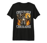 Check Yo Self Chickadee Divertente Bootleg Birder Maglietta Premium