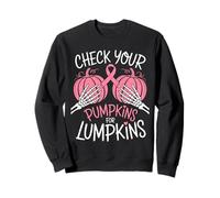 Check Your Pumpkins for Lumpkins Nastro Rosa Halloween Felpa