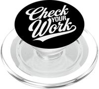 Check Your Work Frase Matematica Insegnante PopSockets PopGrip per MagSafe