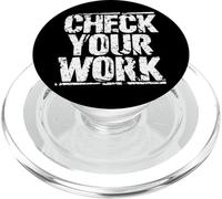 Check Your Work Frase Matematica Insegnante PopSockets PopGrip per MagSafe