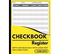 Checkbook register: Large Print Finance Tracker for Home and Small Business Use
