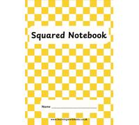 Checked Pattern 20mm Squared Notebook 4 - ideal for maths, numeracy, art, graphic design and engineering