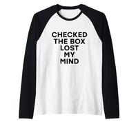 Checked The Box Lost My Mind Divertente Voto elettorale democratico Maglia con Maniche Raglan