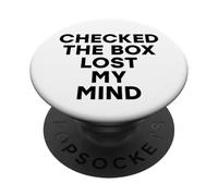 Checked The Box Lost My Mind Divertente voto elettorale democratico PopSockets PopGrip Adesivo