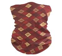 Checker Red Gold 26X30Cm Elegante Passamontagna Multiuso Cerchietto per Capelli per Sports Campeggio Uomo