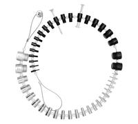 Checker thread bullone - 44 PC Strumento di misurazione | Kit 23 pollici 21 Metrica Controlla rapidamente dadi e bulloni o verificando il passo di dimensioni o i fili comuni in impianto idraulico, ari