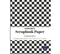 Checkerboard Scrapbook Paper: Black and white checkered craft paper for scrapbooks, junk journals, collage art, cards, origami and DIY projects