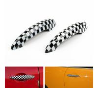 Checkered Pattern Design Door Handle Cover Per Mini Cooper R50 R52 R53 R55 R56`