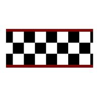 CheckeredWallpaperBorder.com Rolling Borders Carta da parati con bandiera a scacchi Cars Nascar, 11,4 cm (bordo rosso)