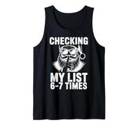 Checking My List 6-7 Volte Divertente Babbo Natale Canotta