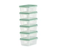 Checkmart To Go Mini Bites Contenitori Ermetici con Coperchio 250 ml | Confezione da 6 Contenitori per Preparazione Pasti & Controllo Porzioni | Microonde, Congelatore & Lavastoviglie
