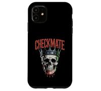 Checkmate King Skull - Re Creepy Figure Amante degli Scacchi Custodia per iPhone 11