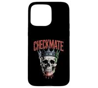 Checkmate King Skull - Re Creepy Figure Amante degli Scacchi Custodia per iPhone 15 Pro Max