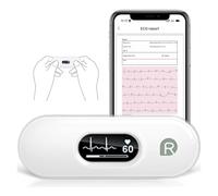 CheckMe DuoEK-S ECG Palmare Bluetooth, Misuratore ECG Wireless con Report di Analisi, ECG Portatile con Schermo OLED da 0,96 pollici, 30s - 5 mins, Cardiofrequenzimetro, APP per iOS/Android