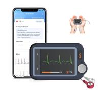 CheckMe Plus Monitor ECG per Uso Domestico,Funzione di Analisi ECG,30s/60s/5min ECG Portatile con Visualizzazione in Tempo Reale, Registra Prima, Carica Dopo, Memoria Illimitata (Smartphone/PC)