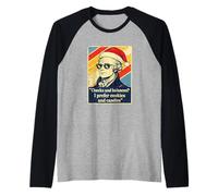 Checks And Balances Alexander Hamilton Babbo Natale Natale Maglia con Maniche Raglan