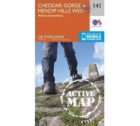 Cheddar Gorge & Mendip Hills West Map | Weatherproof | Wells & Glastonbury | Ordnance Survey | OS Explorer Active Map 141 | England | Walks | Hiking | Maps | Adventure