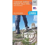 Cheddar Gorge & Mendip Hills West Map | Weatherproof | Wells & Glastonbury | Ordnance Survey | OS Explorer Active Map 141 | England | Walks | Hiking | Maps | Adventure