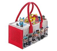 Chedin Borsa Toniebox, Valigia con Manico, per Toniebox Starter Set e Figure di Tonie, Organizzatore di Copertura Accessori Contiene 30+ Figure (grigio + rosso)