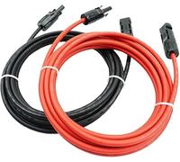 Chedin Cavo di collegamento professionale (6 mm²/4 mm²), linee rosse e nere, cavo solare con spina solare montata su entrambi i lati (6mm²-4m)