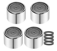 Chedin M18/M18,5/M20/M22 Rompigetto aeratore, set di 4 pezzi per rubinetto, miscelatore, filtro per rubinetto, erogatore a nido d'ape cromato - filettatura interna (M22)