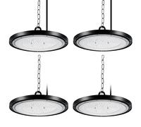 CheDux 4 PCS 300W Faretto LED UFO, 30000LM UFO Lampada da Officina, 6500K Bianco Freddo LED High Bay Light, IP65 Impermeabile LED Industriale Faretto per Garage, Magazzini, Fabbrica,Stadio coperto