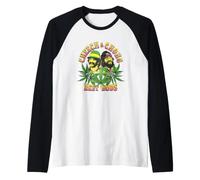 Cheech & Chong Best Buds Cannabis Leaves Retro Maglia con Maniche Raglan
