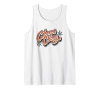 Cheech & Chong Vintage Script Distressed Leaf Logo Canotta